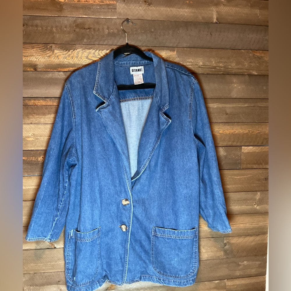 Gitano Medium Blue Denim Blazer Jacket